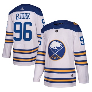 Men's Anders Bjork Buffalo Sabres Adidas 2018 Winter Classic Jersey - Authentic White