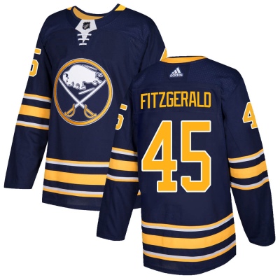 Men's Casey Fitzgerald Buffalo Sabres Adidas Home Jersey - Authentic Navy