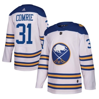 Men's Eric Comrie Buffalo Sabres Adidas 2018 Winter Classic Jersey - Authentic White
