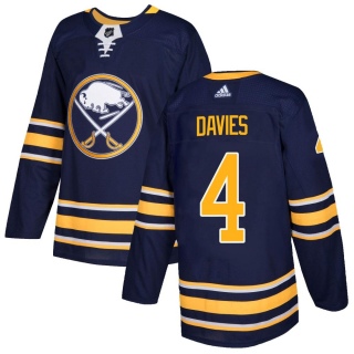 Men's Jeremy Davies Buffalo Sabres Adidas Home Jersey - Authentic Navy