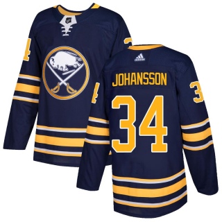 Men's Jonas Johansson Buffalo Sabres Adidas Home Jersey - Authentic Navy