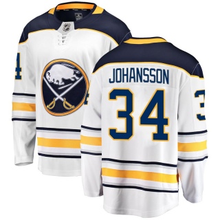Men's Jonas Johansson Buffalo Sabres Fanatics Branded Away Jersey - Breakaway White