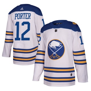 Men's Kevin Porter Buffalo Sabres Adidas 2018 Winter Classic Jersey - Authentic White