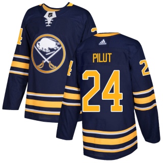 Men's Lawrence Pilut Buffalo Sabres Adidas Home Jersey - Authentic Navy