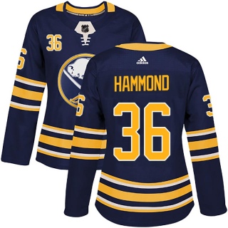 Women's Andrew Hammond Buffalo Sabres Adidas Home Jersey - Authentic Navy