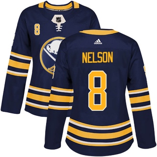 Women's Casey Nelson Buffalo Sabres Adidas Home Jersey - Authentic Navy