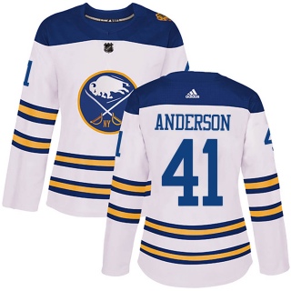 Women's Craig Anderson Buffalo Sabres Adidas 2018 Winter Classic Jersey - Authentic White