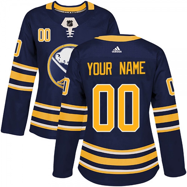 Women's Custom Buffalo Sabres Adidas Home Jersey - Authentic Navy