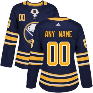 Women's Custom Buffalo Sabres Adidas Home Jersey - Authentic Navy Blue