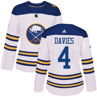 Women's Jeremy Davies Buffalo Sabres Adidas 2018 Winter Classic Jersey - Authentic White