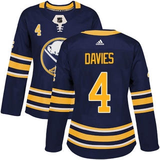 Women's Jeremy Davies Buffalo Sabres Adidas Home Jersey - Authentic Navy
