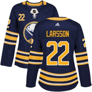 Women's Johan Larsson Buffalo Sabres Adidas Home Jersey - Authentic Navy Blue