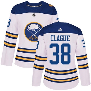 Women's Kale Clague Buffalo Sabres Adidas 2018 Winter Classic Jersey - Authentic White