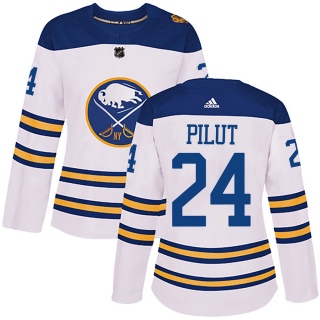 Women's Lawrence Pilut Buffalo Sabres Adidas 2018 Winter Classic Jersey - Authentic White