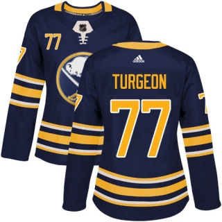 Women's Pierre Turgeon Buffalo Sabres Adidas Home Jersey - Authentic Navy Blue