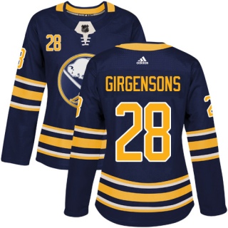 Women's Zemgus Girgensons Buffalo Sabres Adidas Home Jersey - Authentic Navy Blue