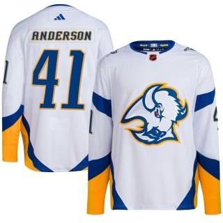 Youth Craig Anderson Buffalo Sabres Adidas Reverse Retro 2.0 Jersey - Authentic White