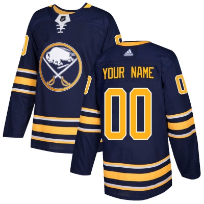 Youth Custom Buffalo Sabres Adidas Home Jersey - Authentic Navy