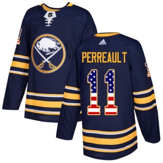 Youth Gilbert Perreault Buffalo Sabres Adidas USA Flag Fashion Jersey - Authentic Navy Blue