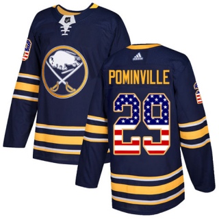 Youth Jason Pominville Buffalo Sabres Adidas USA Flag Fashion Jersey - Authentic Navy Blue