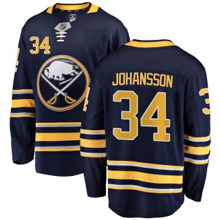 Youth Jonas Johansson Buffalo Sabres Fanatics Branded Home Jersey - Breakaway Navy Blue