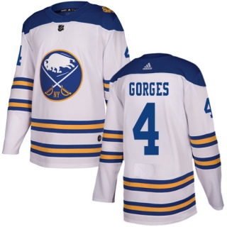 Youth Josh Gorges Buffalo Sabres Adidas 2018 Winter Classic Jersey - Authentic White