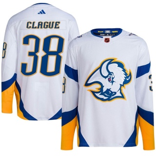 Youth Kale Clague Buffalo Sabres Adidas Reverse Retro 2.0 Jersey - Authentic White