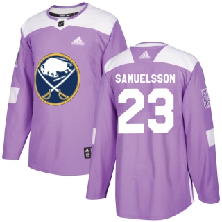 Youth Mattias Samuelsson Buffalo Sabres Adidas Fights Cancer Practice Jersey - Authentic Purple