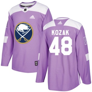 Youth Tyson Kozak Buffalo Sabres Adidas Fights Cancer Practice Jersey - Authentic Purple